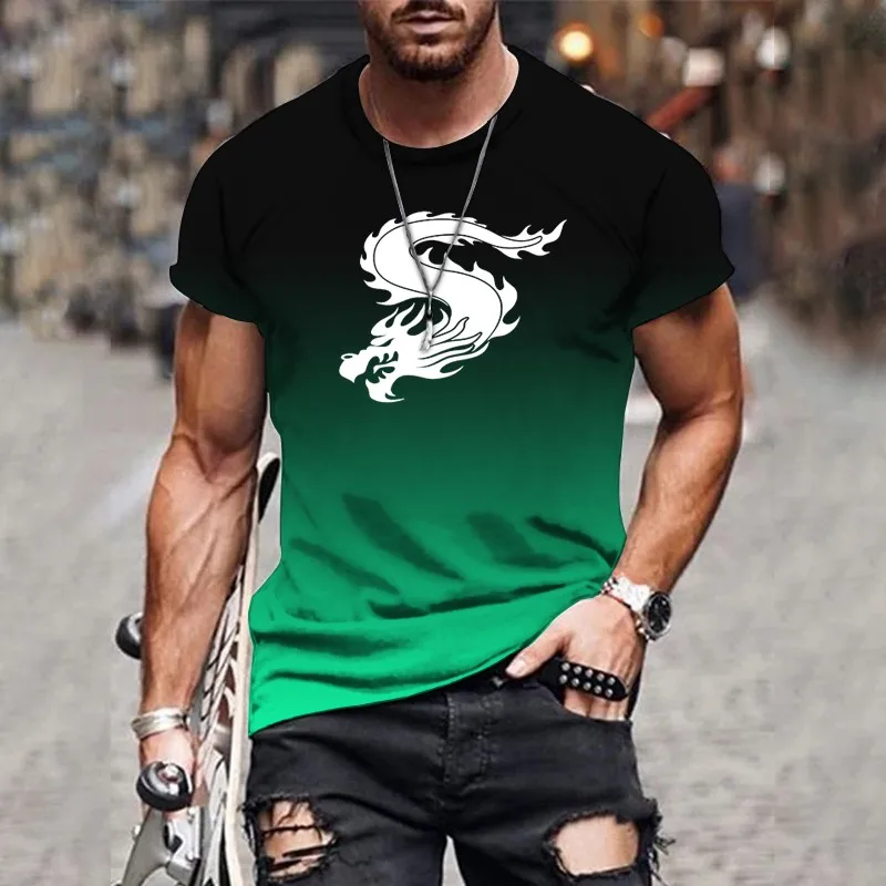 Popular trend men's T-shirt gradient series 3D printed loose short-sleeved fashionable round neck men's sports casual tops
Popular trend men's T-shirt gradient series 3D printed loose short-sleeved fashionable round neck men's sports casual tops