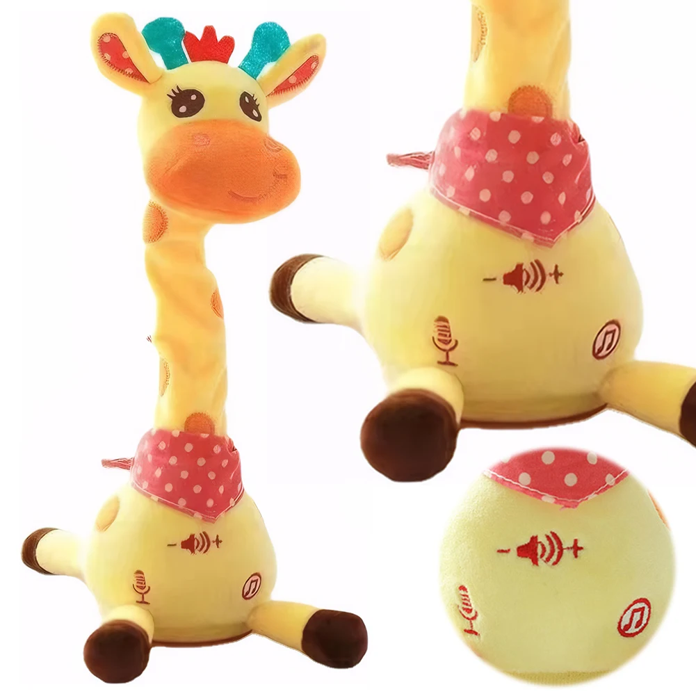 Dancing Talking Giraffe Toy Repeating What You Say Stuffed Animal Baby Toy Twisting Speaking Plush for Toddler Boys Girls Gifts 
Dancing Talking Giraffe Toy Repeating What You Say Stuffed Animal Baby Toy Twisting Speaking Plush for Toddler Boys Girls Gifts