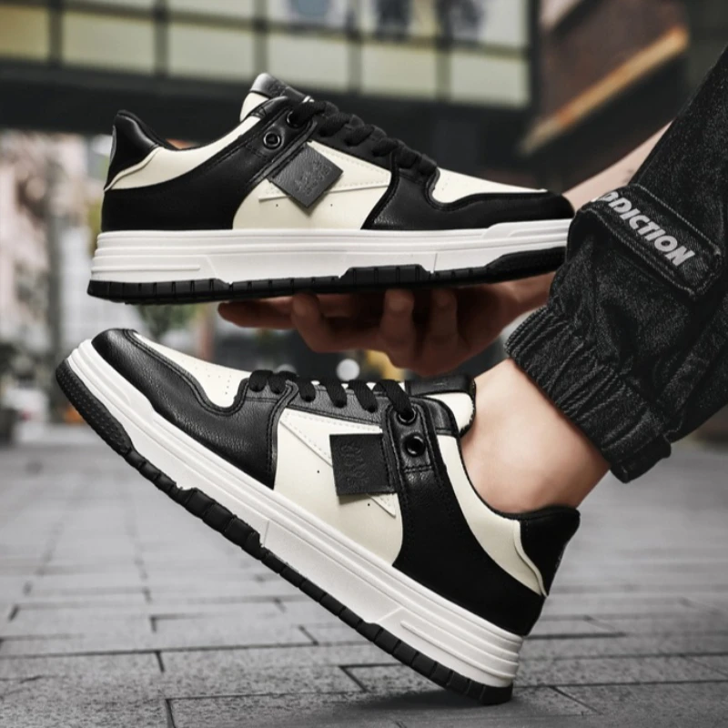 Мужские легкие кожаные кроссовки большого размера с цветными блоками на мягкой подошве, повседневные прогулочные кроссовки на плоской подошве с низким берцем и круглым носком на шнуровке
Мужские легкие кожаные кроссовки большого размера с цветными блоками на мягкой подошве, повседневные прогулочные кроссовки на плоской подошве с низким берцем и круглым носком на шнуровке