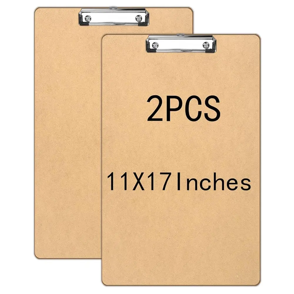2 PCS Extra Large 11X17 Clipboard, Wood Cleats with Low Profile Clips for Drawing, Sketching, and Art Boards, Horizontal Wood
2 PCS Extra Large 11X17 Clipboard, Wood Cleats with Low Profile Clips for Drawing, Sketching, and Art Boards, Horizontal Wood