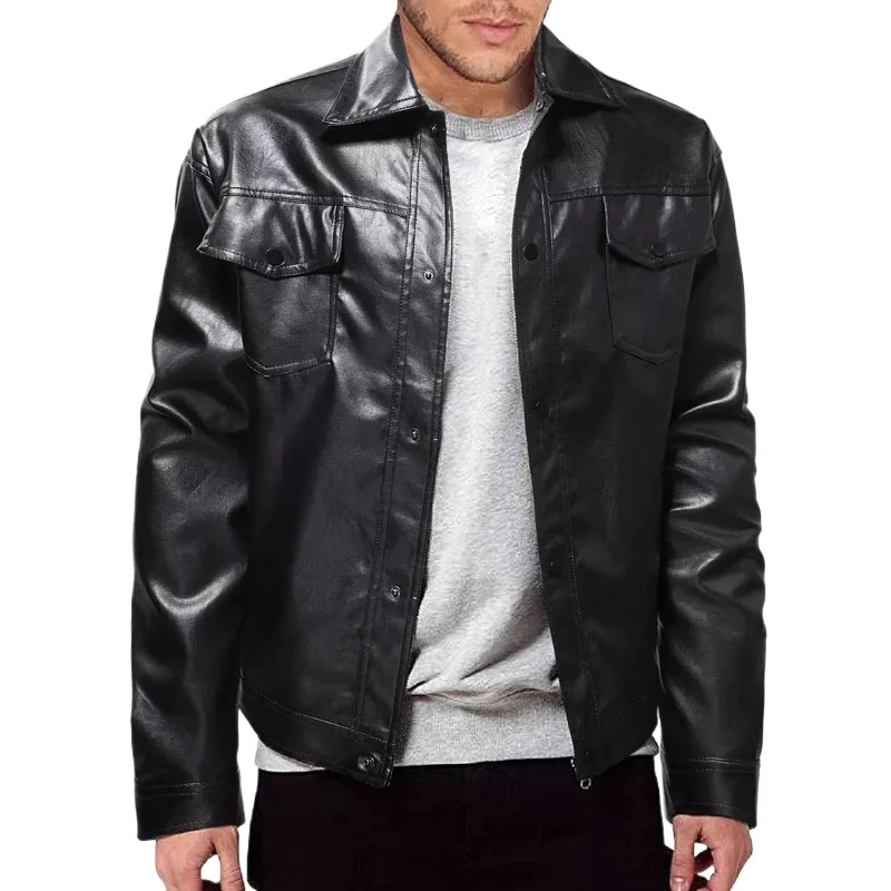 Vinatge Black Men Leather Jacket Hombres Steampunk Double Pocket Designer Motorcycle Windbreaker Plus Size 5XL Mens Bomber Coats
Vinatge Black Men Leather Jacket Hombres Steampunk Double Pocket Designer Motorcycle Windbreaker Plus Size 5XL Mens Bomber Coats