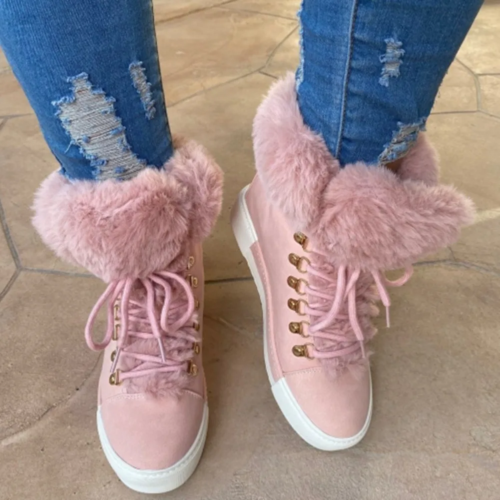 Women's Boots 2025 Christmas New Fashion Lace-Up Fuzzy Detail Lined Ankle Boots Casual Daily Round Toe Flat Boots
Women's Boots 2025 Christmas New Fashion Lace-Up Fuzzy Detail Lined Ankle Boots Casual Daily Round Toe Flat Boots