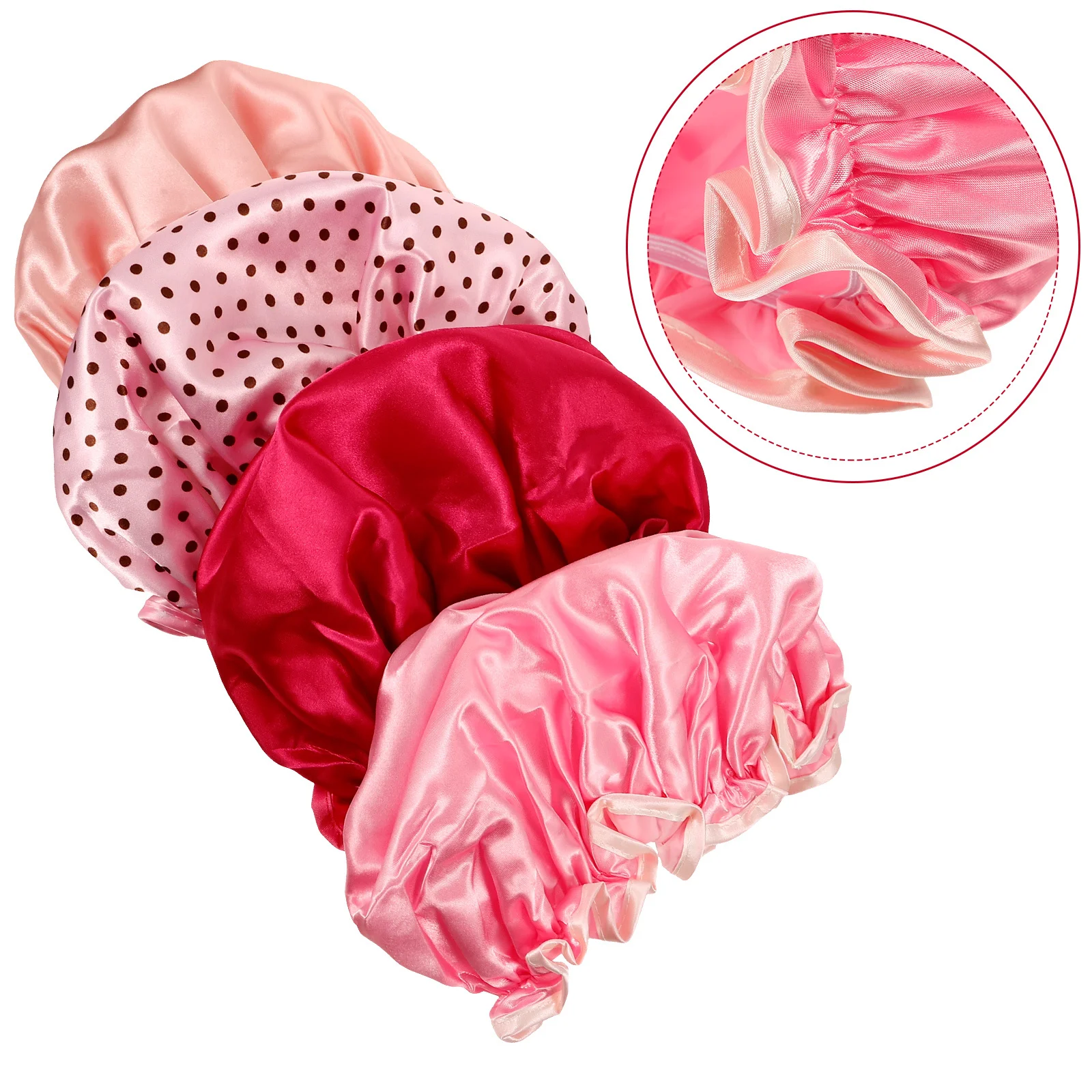 4pcs Shower Cap Waterproof Reusable Bathing Hats Thicken Elastic Hair Cap Soft Foldable For Travel Spa Cooking Face Washing
4pcs Shower Cap Waterproof Reusable Bathing Hats Thicken Elastic Hair Cap Soft Foldable For Travel Spa Cooking Face Washing