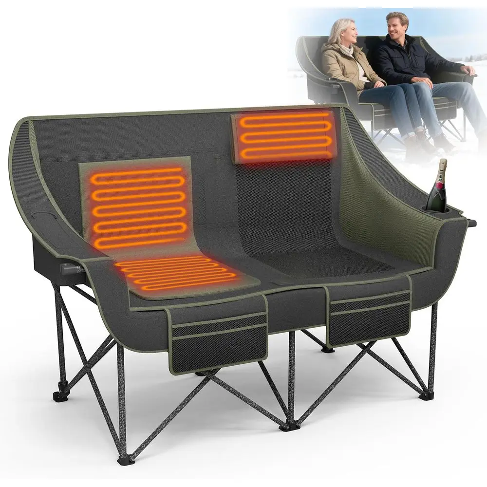 Портативное двойное кресло для кемпинга с 3-уровневым подогревом, выдерживает нагрузку до 300 кг, идеально подходит для улицы, пляжа, автодомов, пикников и газонов (батарея не входит в комплект)
Портативное двойное кресло для кемпинга с 3-уровневым подогревом, выдерживает нагрузку до 300 кг, идеально подходит для улицы, пляжа, автодомов, пикников и газонов (батарея не входит в комплект)