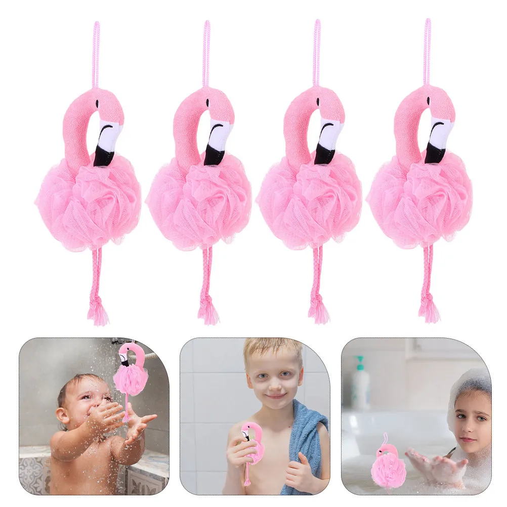 4Pcs Flamingo Shower Ball Kids Bath Loofah Soft Body Scrubber Bathing Accessories for Children Gentle Exfoliating Wash Cleanser
4Pcs Flamingo Shower Ball Kids Bath Loofah Soft Body Scrubber Bathing Accessories for Children Gentle Exfoliating Wash Cleanser