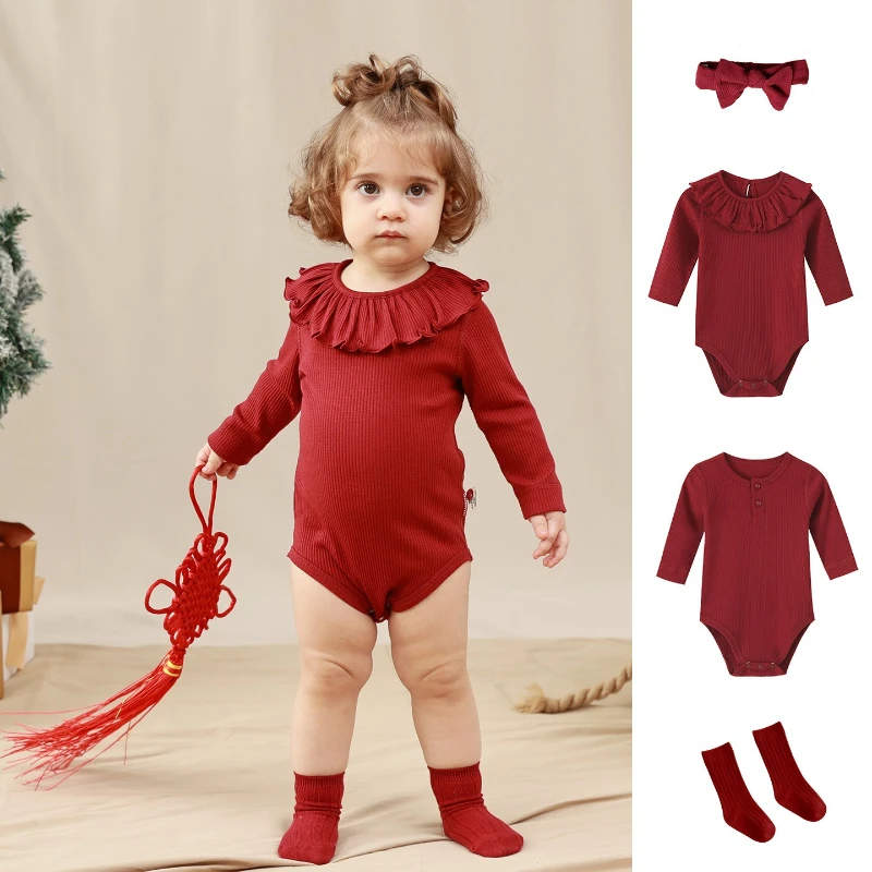 New Year's and Four-Season 2025 Model for Infants Boys and Girls Modal Red Long-sleeved Hatsuit Jumpsuit Baby Romper
New Year's and Four-Season 2025 Model for Infants Boys and Girls Modal Red Long-sleeved Hatsuit Jumpsuit Baby Romper