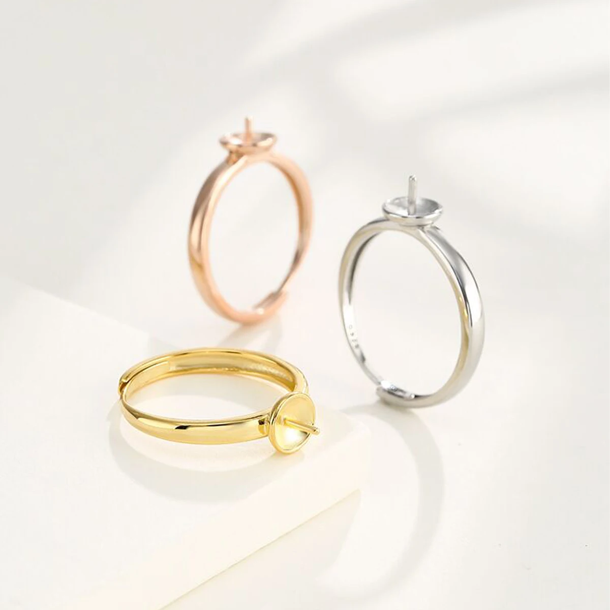 925 Sterling Silver Ring Setting for 8-9mm Pearl /Gems Adjustable Pearl Ring Mountings DIY Ring Making Gifts for Women
925 Sterling Silver Ring Setting for 8-9mm Pearl /Gems Adjustable Pearl Ring Mountings DIY Ring Making Gifts for Women