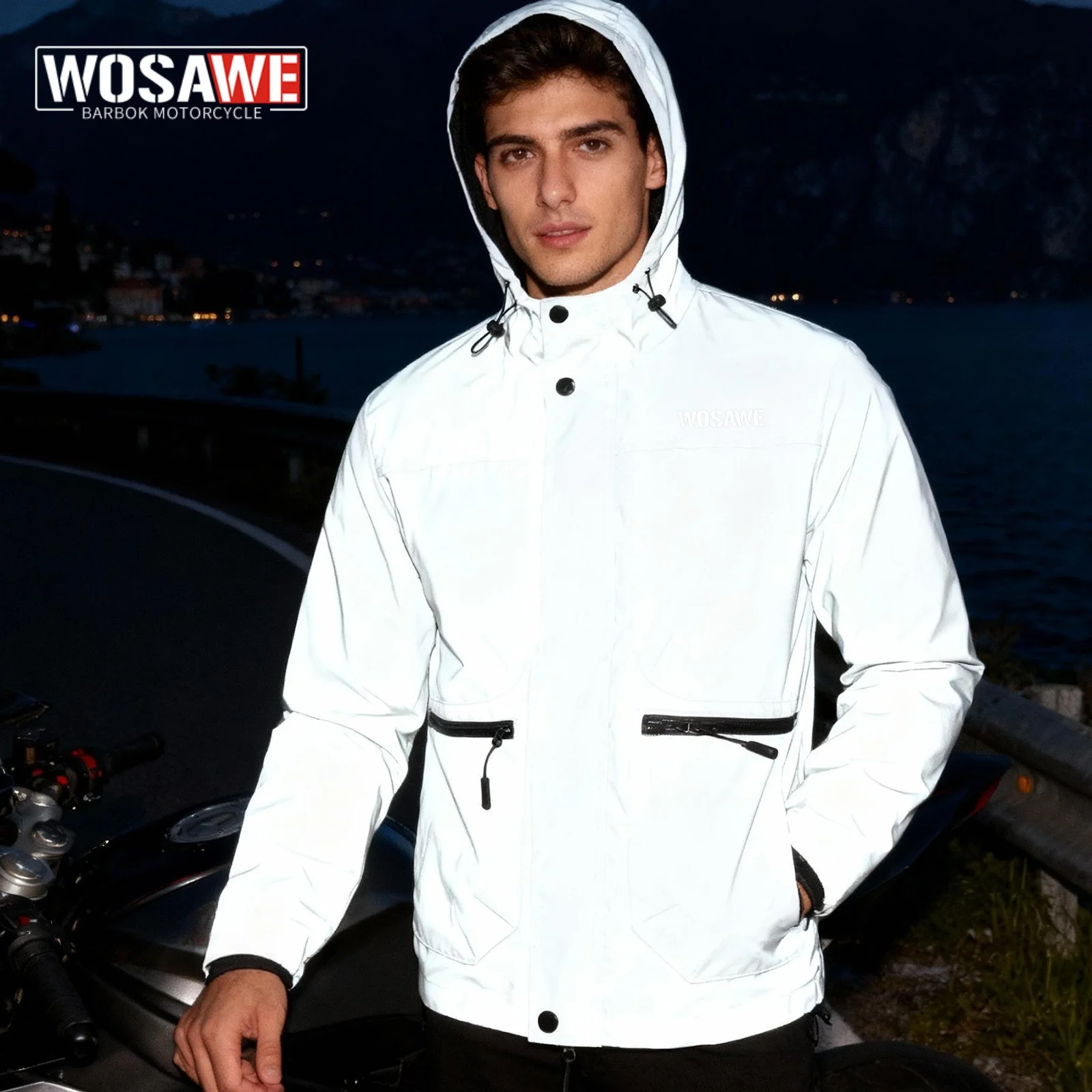 WOSAWE Motorcycle Riding Reflective Coat Windbreaker Motorcycle Shiny Outdoor Sports Leisure Men Women Windbreakers
WOSAWE Motorcycle Riding Reflective Coat Windbreaker Motorcycle Shiny Outdoor Sports Leisure Men Women Windbreakers