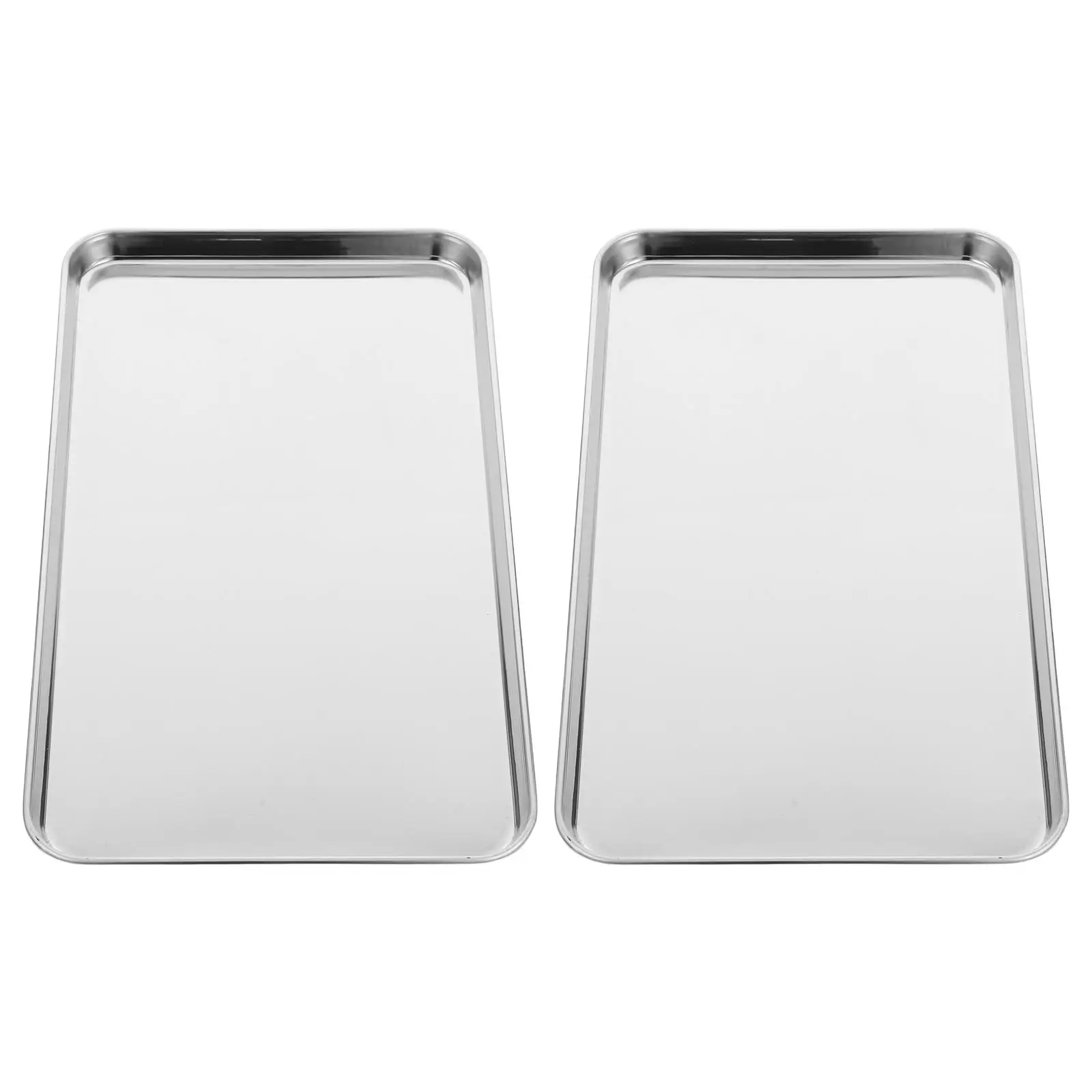 2PCS Baking Tray Stainless Steel Rectangle Premium Pan Drain Oil Water Bakeware Tool Grilling Platter Container
2PCS Baking Tray Stainless Steel Rectangle Premium Pan Drain Oil Water Bakeware Tool Grilling Platter Container