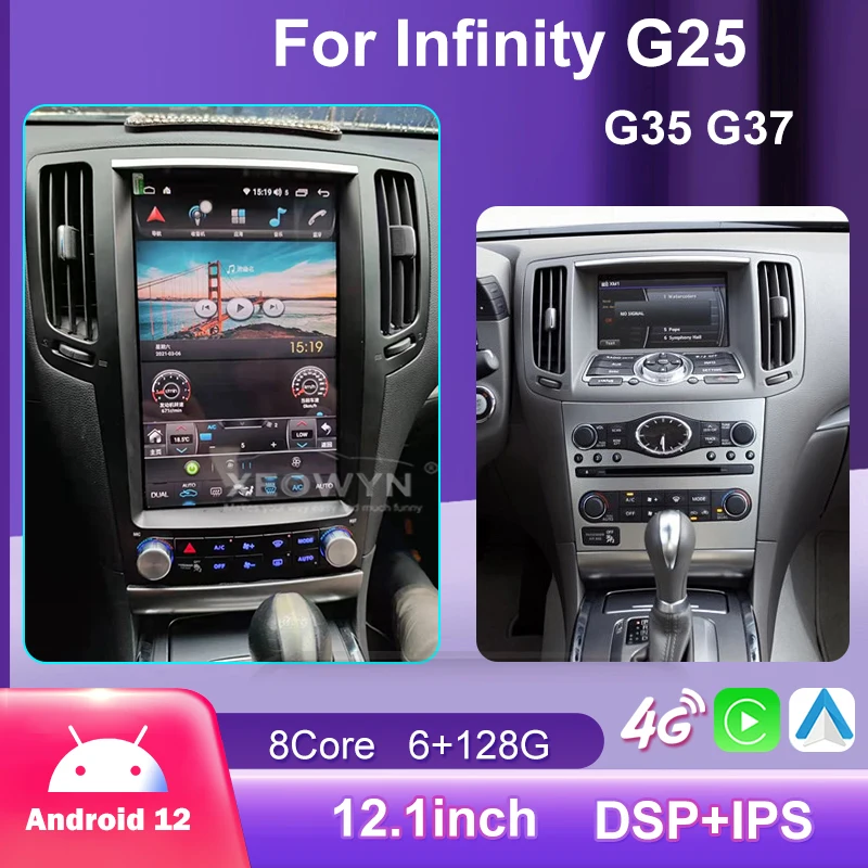Для INFINITI G25/G37/G35/skyline370Gt/Nissan skyline250gt Android 12,0 Octa Core 6 + 128G Gps Автомобильный мультимедийный плеер carplay
Для INFINITI G25/G37/G35/skyline370Gt/Nissan skyline250gt Android 12,0 Octa Core 6 + 128G Gps Автомобильный мультимедийный плеер carplay