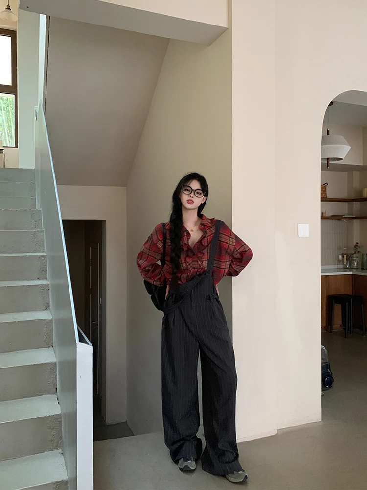 Design Sensation Autumn Winter Plaid Long Sve Women's irt Folded Wood Ear One Head Aa Faionable Unique Sle
Design Sensation Autumn Winter Plaid Long Sve Women's irt Folded Wood Ear One Head Aa Faionable Unique Sle