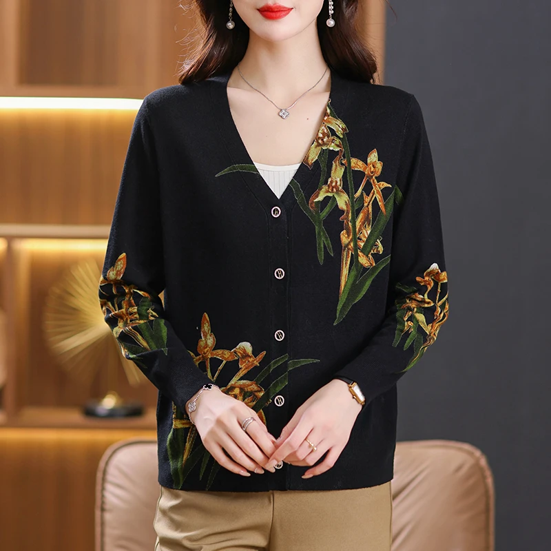 Print Sweater For Women New Autumn High Quality Print Woman Sweaters Cardigan Knitwear Single-breasted Soft Cardigans
Print Sweater For Women New Autumn High Quality Print Woman Sweaters Cardigan Knitwear Single-breasted Soft Cardigans