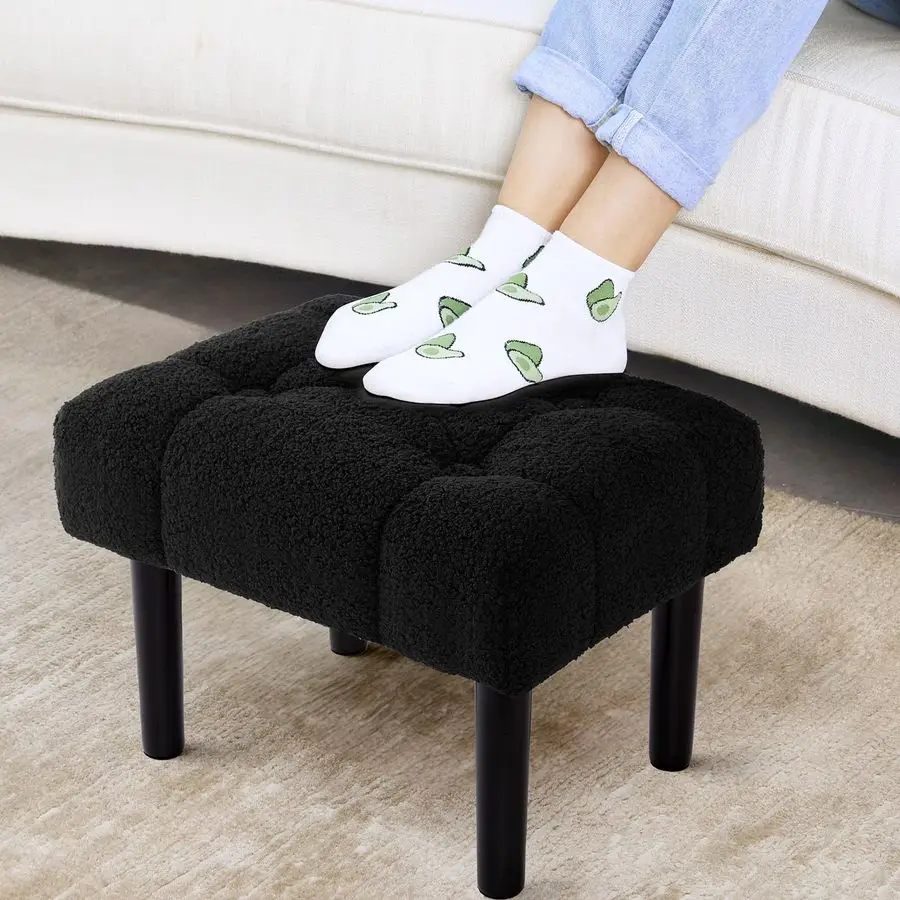 Fur Padded Foot Stool, Small Ottoman Foot Rest with Wooden Legs,Modern Rectangle Chair Foot Rest Foot Step Stool for Living Room
Fur Padded Foot Stool, Small Ottoman Foot Rest with Wooden Legs,Modern Rectangle Chair Foot Rest Foot Step Stool for Living Room