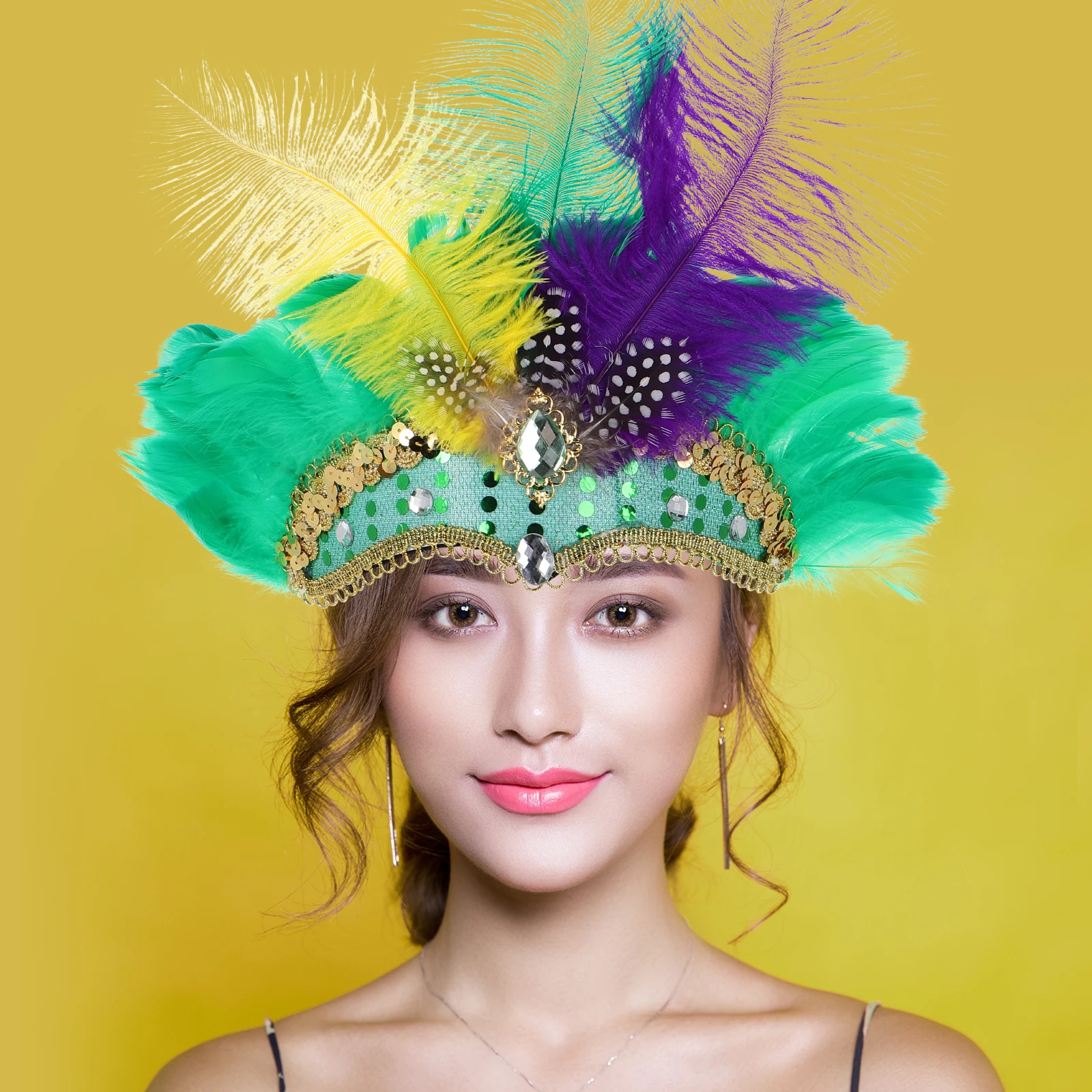 Headb Carnival Headpiece Flapper Accessories Adjustable Christmas Halloween Belly Dance Colorful Materials
Headb Carnival Headpiece Flapper Accessories Adjustable Christmas Halloween Belly Dance Colorful Materials