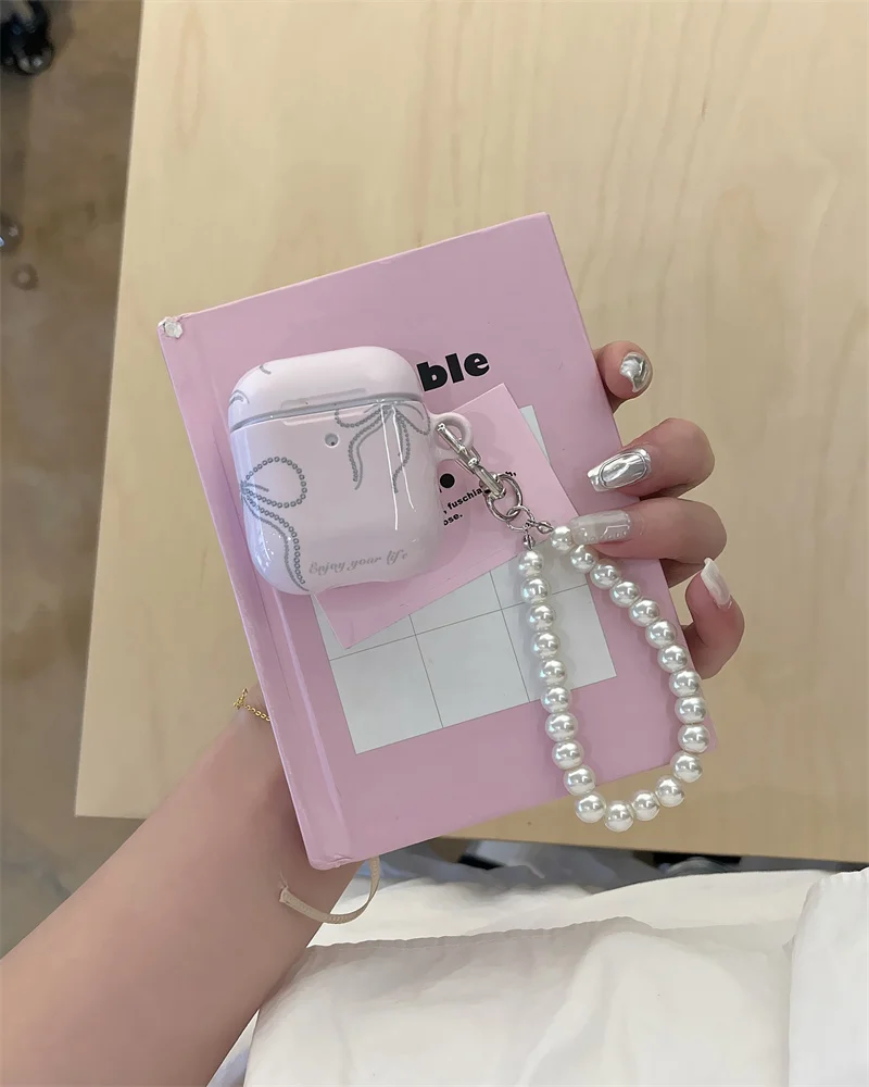 Luxury A Bow of Beads Earphone Case for Apple Airpods Pro 2 1, Pearls Chain Cover, Silicone Headphone Charging Cases for Airpod
Luxury A Bow of Beads Earphone Case for Apple Airpods Pro 2 1, Pearls Chain Cover, Silicone Headphone Charging Cases for Airpod