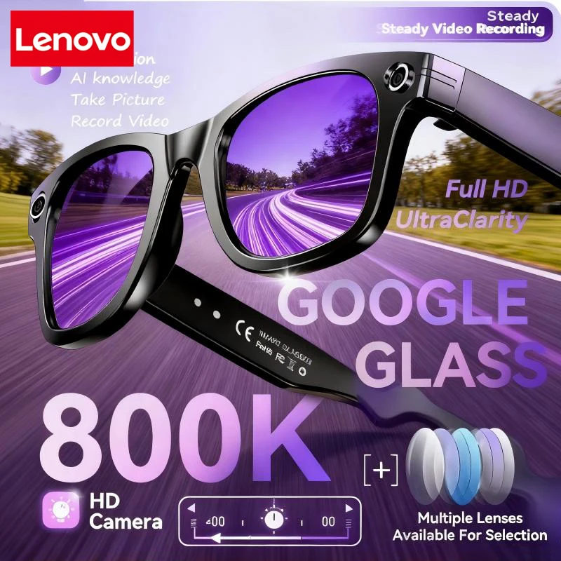 Lenovo 8K AI Smart Glasses With 100MP Camera Chat GPT Touch Sport Sunglasses Bluetooth Call Video Music Player ForMen Women
Lenovo 8K AI Smart Glasses With 100MP Camera Chat GPT Touch Sport Sunglasses Bluetooth Call Video Music Player ForMen Women
