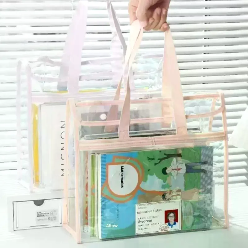Large Capacity Portable Transparent Waterproof Handheld Folder, Expandable File Storage Bag, PVC Self-adhesive File Bag
Large Capacity Portable Transparent Waterproof Handheld Folder, Expandable File Storage Bag, PVC Self-adhesive File Bag