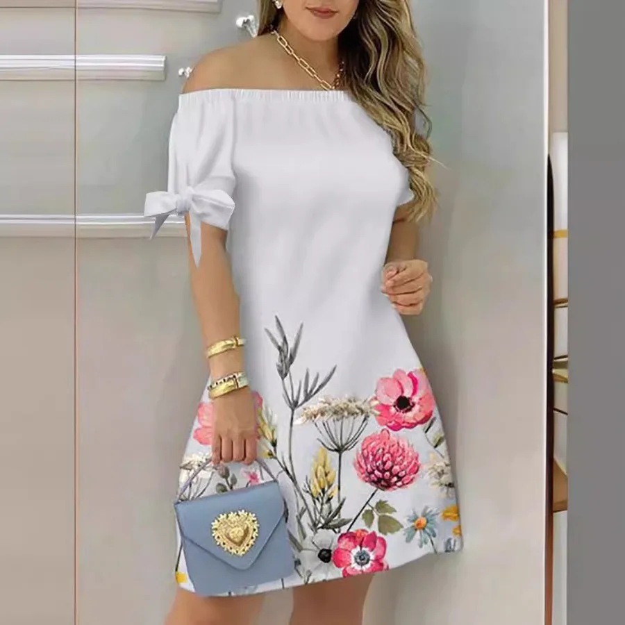 【HOT】European and American summer new style women's sleeves knotted off-shoulder sexy dating exterior wear printed dress
【HOT】European and American summer new style women's sleeves knotted off-shoulder sexy dating exterior wear printed dress