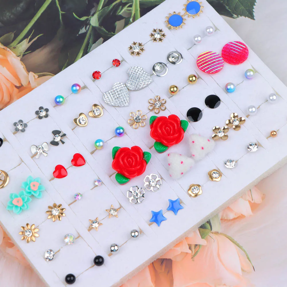 120 Pairs/Lot Round Flower Rhinestone Mixed Style Earrings Set Fashion Mini Earrings Party Jewelry Gift Wholesale
120 Pairs/Lot Round Flower Rhinestone Mixed Style Earrings Set Fashion Mini Earrings Party Jewelry Gift Wholesale
