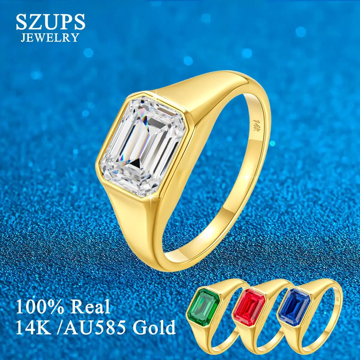 14K Gold 3ct Emerald Cut D Color Moissanite Engagement Ring for Men Women AUA585 Gold Gemstone Wedding Band Party Fine Jewelry
14K Gold 3ct Emerald Cut D Color Moissanite Engagement Ring for Men Women AUA585 Gold Gemstone Wedding Band Party Fine Jewelry