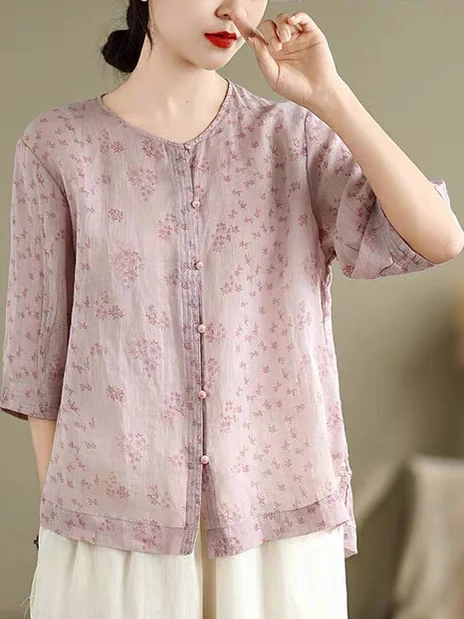 Lightweight Cotton Linen ort Sve round Ne Open Cardigan for plus Size Women Summer Casual irt Printed Floral Design
Lightweight Cotton Linen ort Sve round Ne Open Cardigan for plus Size Women Summer Casual irt Printed Floral Design