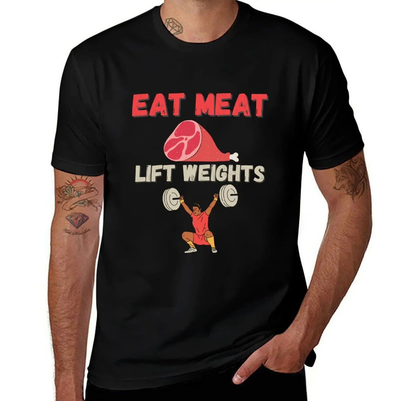 EAT MEAT LIFT WEIGHTS CARNIVORE DIET FUNNY GIFT T-Shirt cotton t shirts high quality man t shirts for men casual
EAT MEAT LIFT WEIGHTS CARNIVORE DIET FUNNY GIFT T-Shirt cotton t shirts high quality man t shirts for men casual