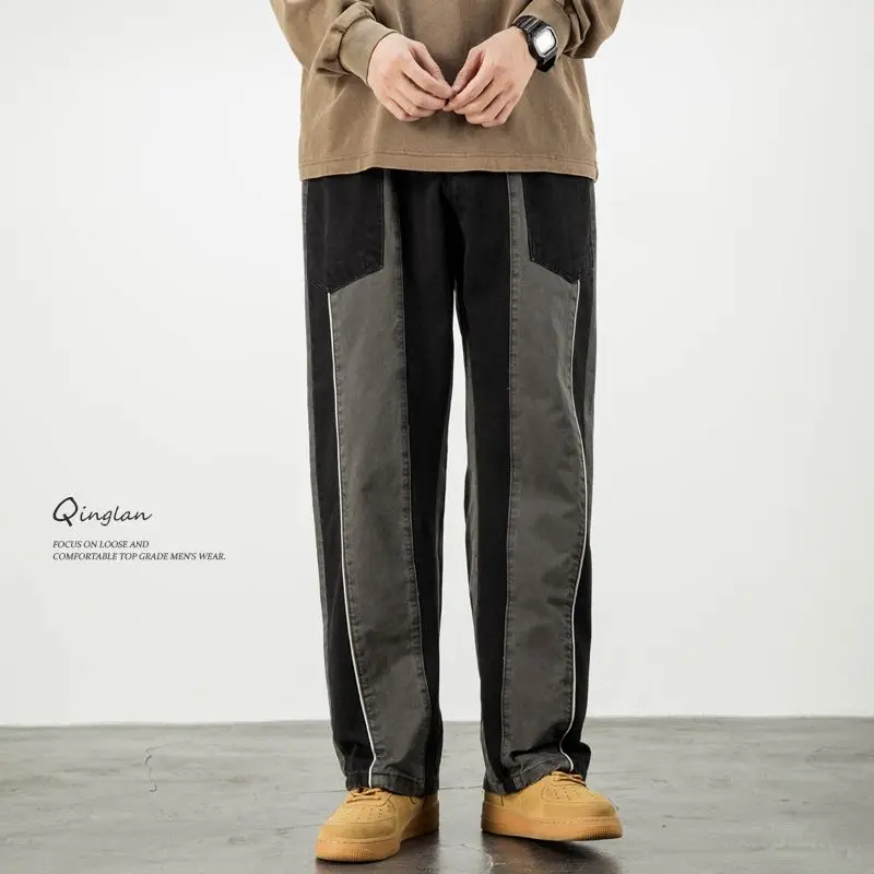 Ретро лоскутные контрастные джинсы мужские большие размеры свободные прямые нишевые модные брендовые широкие повседневные длинные брюки
Ретро лоскутные контрастные джинсы мужские большие размеры свободные прямые нишевые модные брендовые широкие повседневные длинные брюки