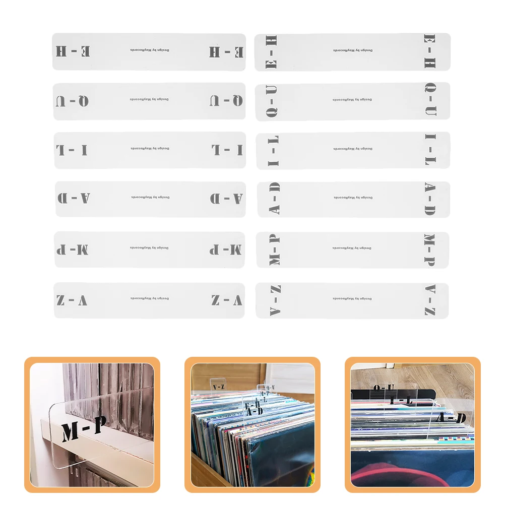 12 Pcs Classification Tags Acrylic Vinyl Record Dividers A-Z Horizontal Vertical CD Organizer Labels File Folder Tab
12 Pcs Classification Tags Acrylic Vinyl Record Dividers A-Z Horizontal Vertical CD Organizer Labels File Folder Tab