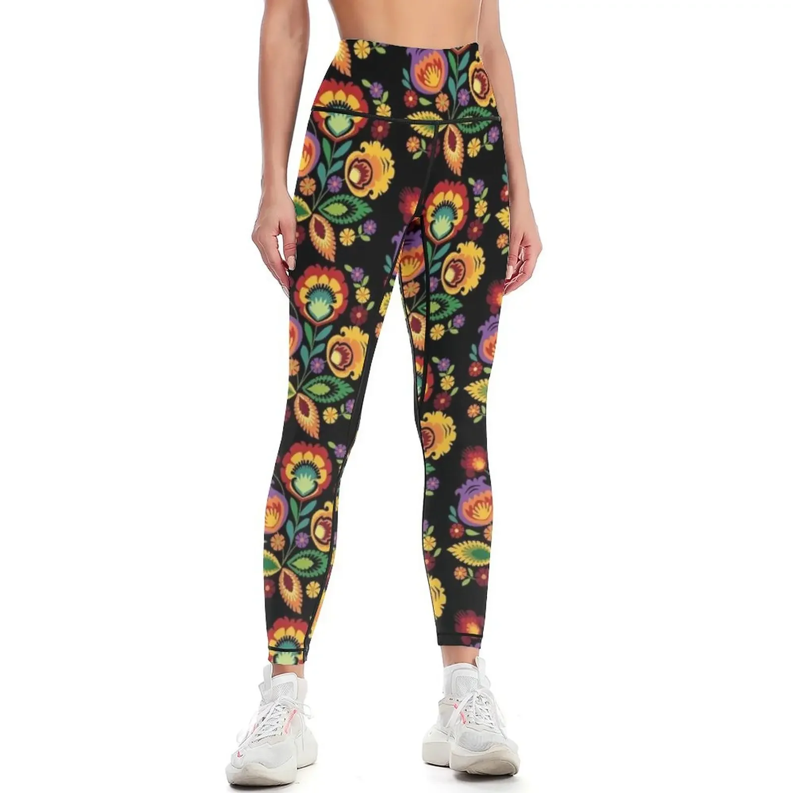 Polish Folk Flowers Red on Black Leggings sporty woman gym gym wear leggins push up woman Fitness clothing Womens Leggings
Polish Folk Flowers Red on Black Leggings sporty woman gym gym wear leggins push up woman Fitness clothing Womens Leggings