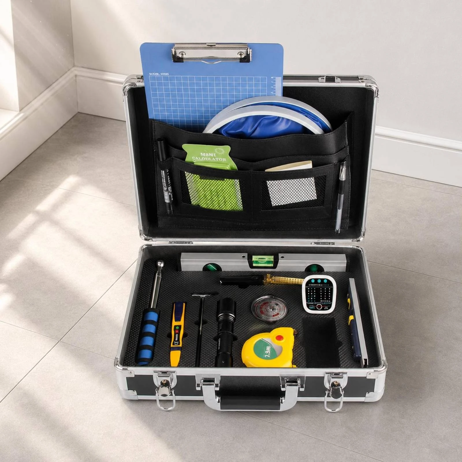 Home Inspection Tool Kit Aluminum Alloy Home Inspection Case Set Household Tool Set Foam Insert Organized Layout
Home Inspection Tool Kit Aluminum Alloy Home Inspection Case Set Household Tool Set Foam Insert Organized Layout