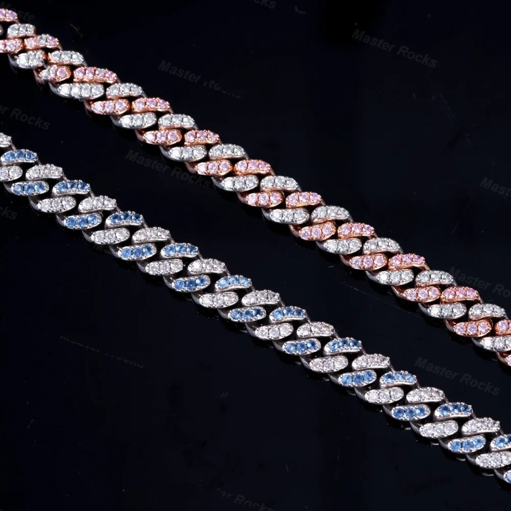 8mm Cuban Link Chain Moissanite Necklace 925 Silver Iced Out Blue Pink Hiphop VVS Moissanite Cuabn Chain
8mm Cuban Link Chain Moissanite Necklace 925 Silver Iced Out Blue Pink Hiphop VVS Moissanite Cuabn Chain