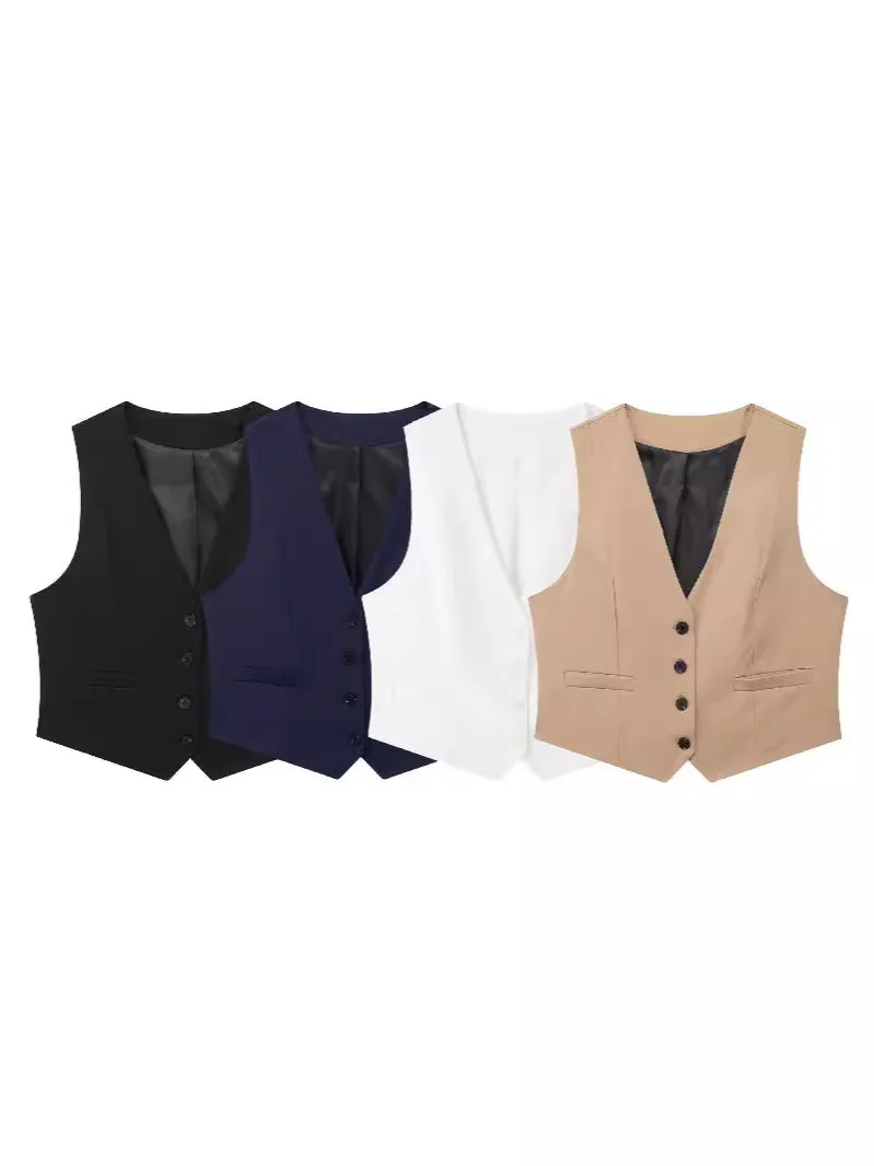 Damesmode Effen Vesten met enkele rij knopen Vest Vintage mouwloze jassen Vrouwelijke chique dame tanktops
Damesmode Effen Vesten met enkele rij knopen Vest Vintage mouwloze jassen Vrouwelijke chique dame tanktops