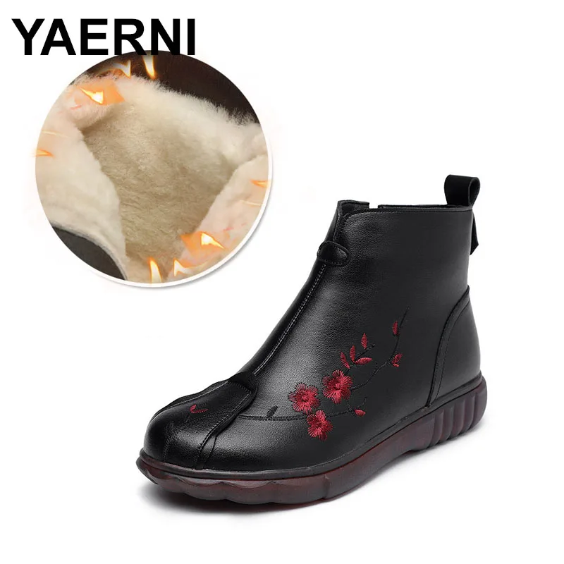 2025 Exquisite Embroidery Top Cowhide Plush / Wool Boots Flat Soft Sole Comfort Winter Shoes Woman Boots Fashion Ankle Boots
2025 Exquisite Embroidery Top Cowhide Plush / Wool Boots Flat Soft Sole Comfort Winter Shoes Woman Boots Fashion Ankle Boots