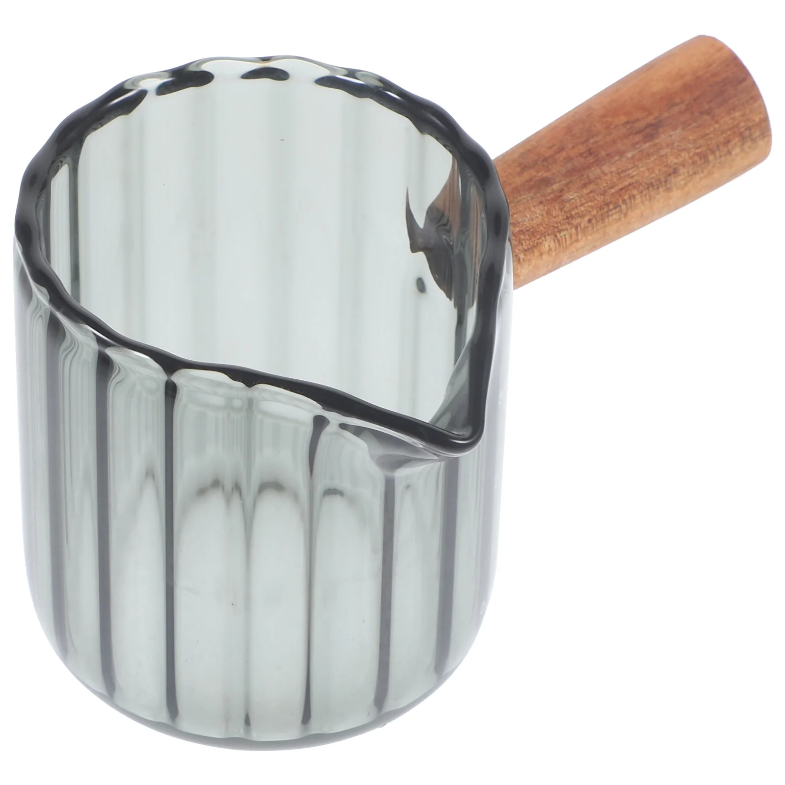 Small 90ml Wood Handle Cup Transparent Espresso Pitcher Multi function Glass Creamer Safe Practical Measuring Container
Small 90ml Wood Handle Cup Transparent Espresso Pitcher Multi function Glass Creamer Safe Practical Measuring Container