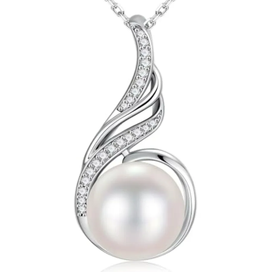 Iefil Pearl Necklace for Women - 925 Sterling Silver 10-11mm Freshwater Pearl Necklace, Anniversary Birthday Gifts for Women Wi
Iefil Pearl Necklace for Women - 925 Sterling Silver 10-11mm Freshwater Pearl Necklace, Anniversary Birthday Gifts for Women Wi