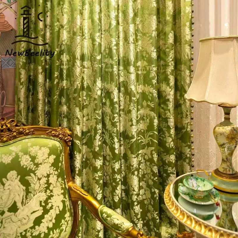 European Style Light Green High Precision Colored Jacquard Blackout Window Curtains for Living Room Bedroom Dining Luxury Decor
European Style Light Green High Precision Colored Jacquard Blackout Window Curtains for Living Room Bedroom Dining Luxury Decor