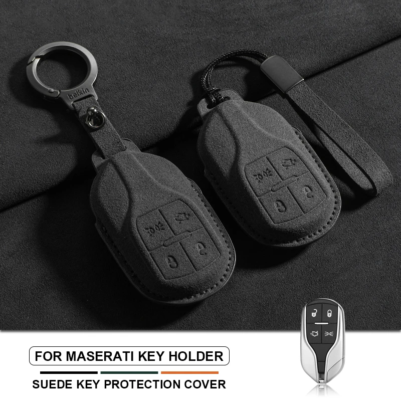 Suede Car Key Case For Maserati Ghibli President Grecale Levante GranTurismo Quattroporte GranCabrio MC2 Keychain Accessories 
Suede Car Key Case For Maserati Ghibli President Grecale Levante GranTurismo Quattroporte GranCabrio MC2 Keychain Accessories