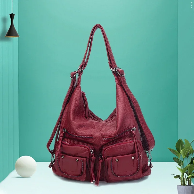 Fashion Versatile Leather Vein Motorcycle Women's Shoulder Bag Street Cool Rivets Durable Designer Luxury Women's Bag 2023
Fashion Versatile Leather Vein Motorcycle Women's Shoulder Bag Street Cool Rivets Durable Designer Luxury Women's Bag 2023