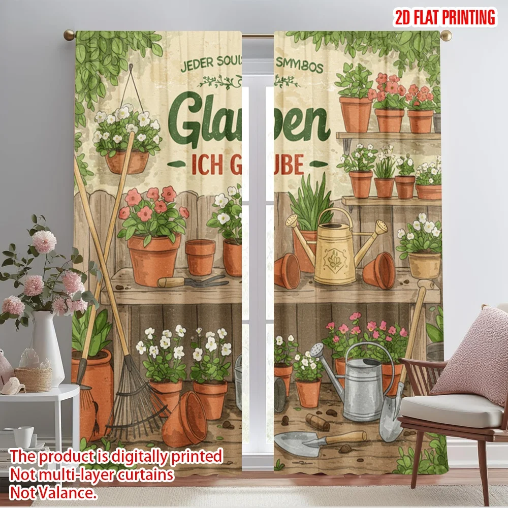 2pcs 2D flat printing Drapes Garden Faith Gardening Joy 100% Polyester Fabric Without Electricity Festive Curtains for Home Wall
2pcs 2D flat printing Drapes Garden Faith Gardening Joy 100% Polyester Fabric Without Electricity Festive Curtains for Home Wall