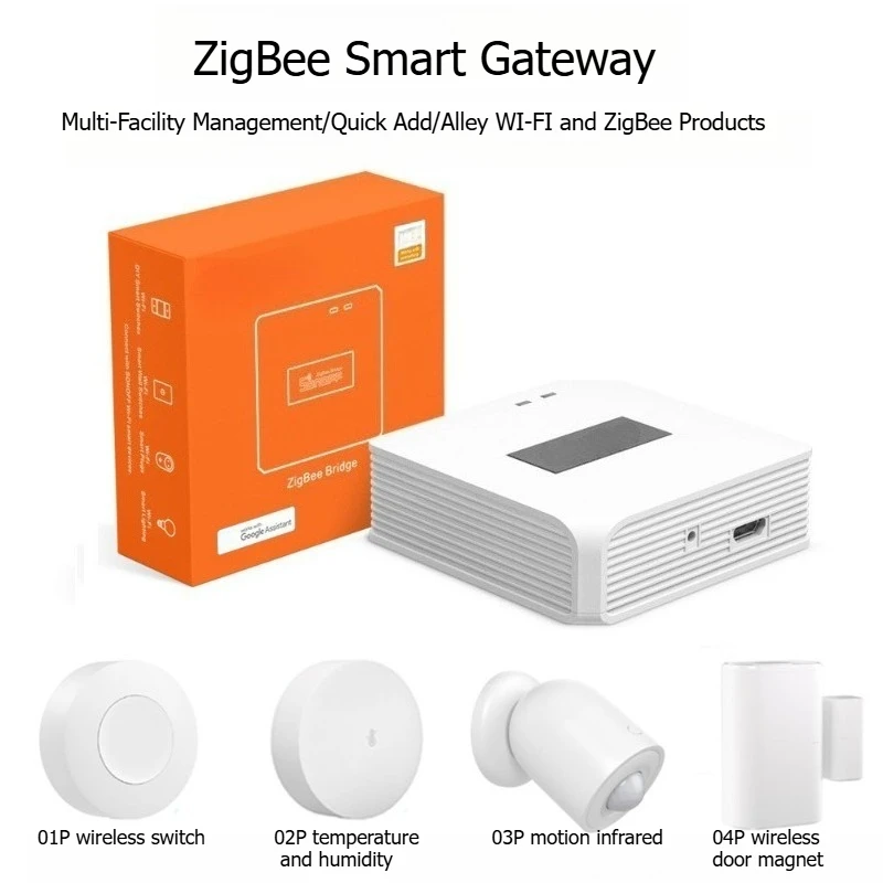 Smart ZigBee WiFi Gateway Universal Hub Remote Monitor Door Window Motion Temp Humidity Smart Home Sensor Kit
Smart ZigBee WiFi Gateway Universal Hub Remote Monitor Door Window Motion Temp Humidity Smart Home Sensor Kit