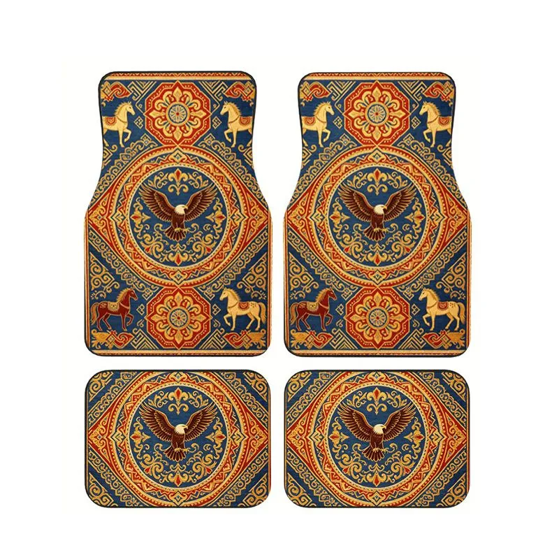 Ethnic Tribal Eagle Horse Print Car Floor Mats 4pcs Non-slip Foot Carpets for Auto SUV Truck Interior
Ethnic Tribal Eagle Horse Print Car Floor Mats 4pcs Non-slip Foot Carpets for Auto SUV Truck Interior