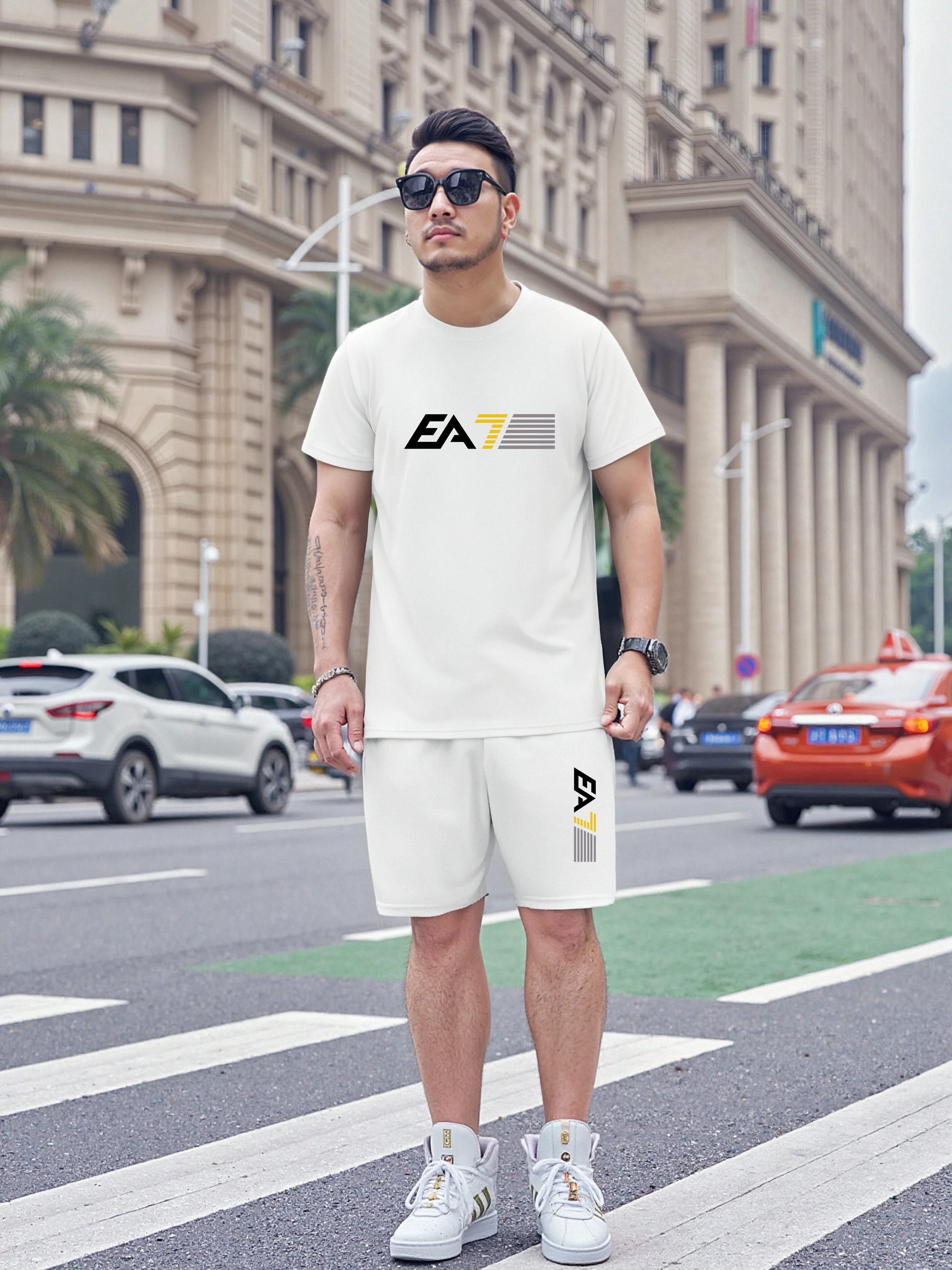 2025 new summer fashion round neck short sleeve shorts set pinhole comfortable cool breathable fabric letters trendy printing
2025 new summer fashion round neck short sleeve shorts set pinhole comfortable cool breathable fabric letters trendy printing