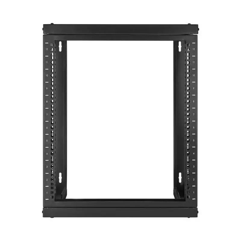12U wall-mounted server rack, 68.04 kg max. load capacity, open frame network rack with 180-degree door swing, carbon steel, for 482 mm IT network equipment & AV equipment, computer servers, black
12U wall-mounted server rack, 68.04 kg max. load capacity, open frame network rack with 180-degree door swing, carbon steel, for 482 mm IT network equipment & AV equipment, computer servers, black