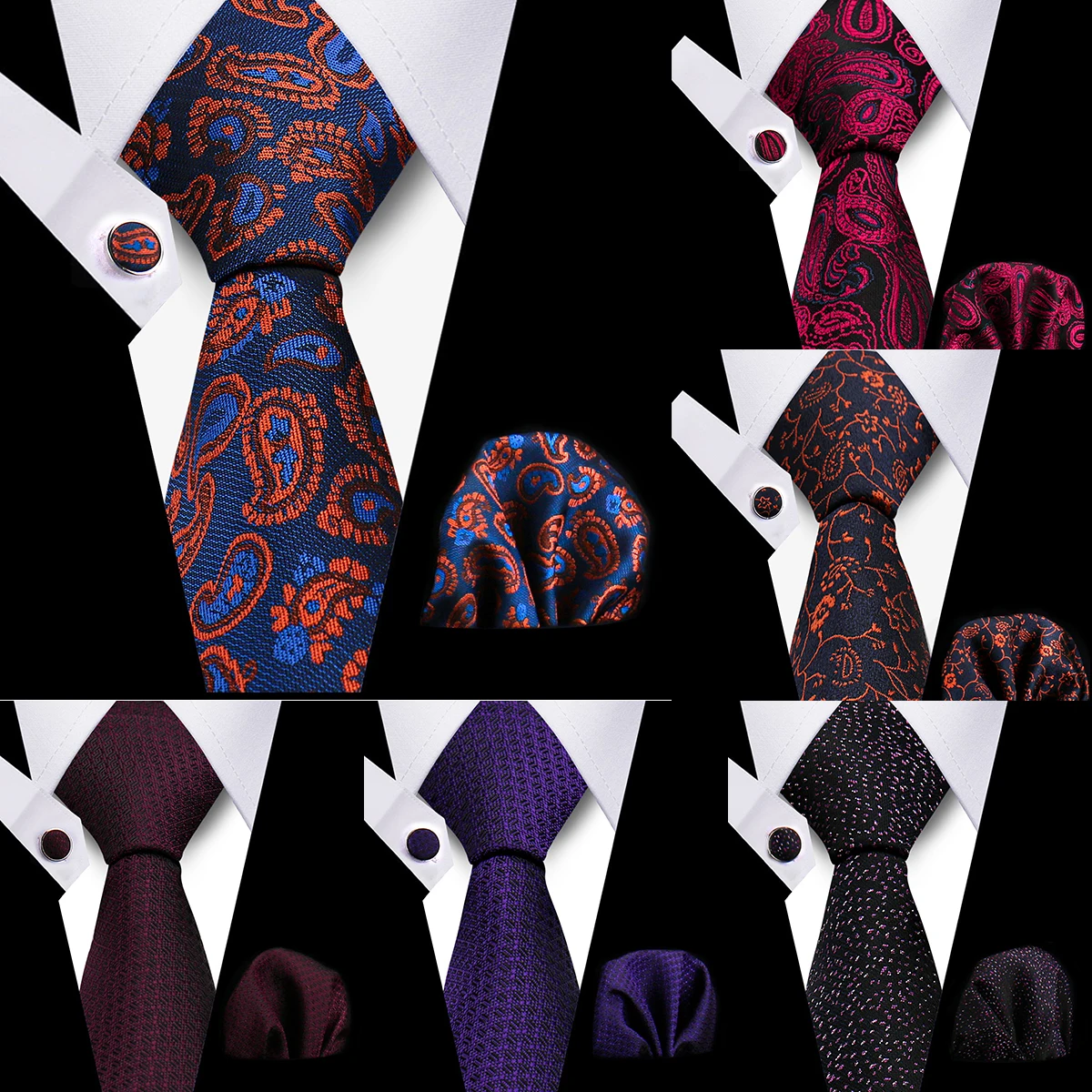 Elegant Classic Luxury High Quality Men Tie 3 Pcs Set with Pocket Square Cufflinks for Business Formal Wedding Gift Accessories
Elegant Classic Luxury High Quality Men Tie 3 Pcs Set with Pocket Square Cufflinks for Business Formal Wedding Gift Accessories