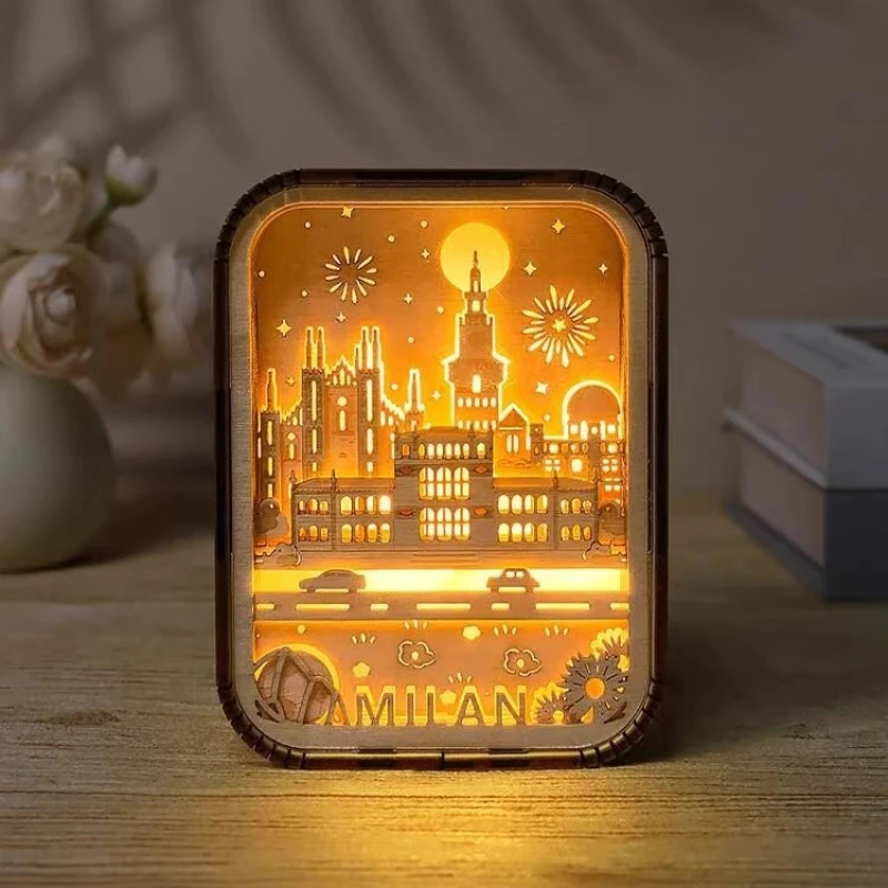 Wood carving light London city wood carving light three-dimensional ambient night friends Mid-Autumn Festival gift
Wood carving light London city wood carving light three-dimensional ambient night friends Mid-Autumn Festival gift