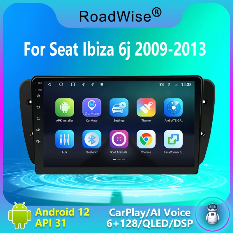Roadwise 2 Din Android Car Radio Multimedia Carplay For Seat Ibiza 6j 2009 2010 2011 2012 2013 4G Wifi GPS DVD Autoradio Stereo
Roadwise 2 Din Android Car Radio Multimedia Carplay For Seat Ibiza 6j 2009 2010 2011 2012 2013 4G Wifi GPS DVD Autoradio Stereo