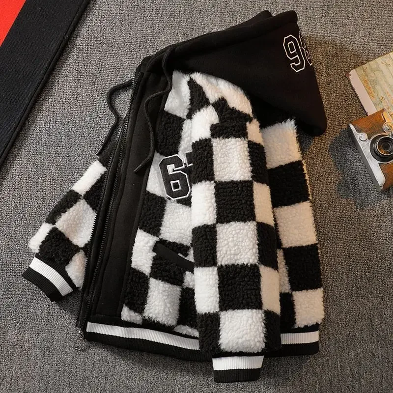 2024 Boys Girls Outerwear Winter Children Fashion Thick Baseball Uniform Jacket Baby Kids Warm Lamb Coats Clothing Teens Tops
2024 Boys Girls Outerwear Winter Children Fashion Thick Baseball Uniform Jacket Baby Kids Warm Lamb Coats Clothing Teens Tops