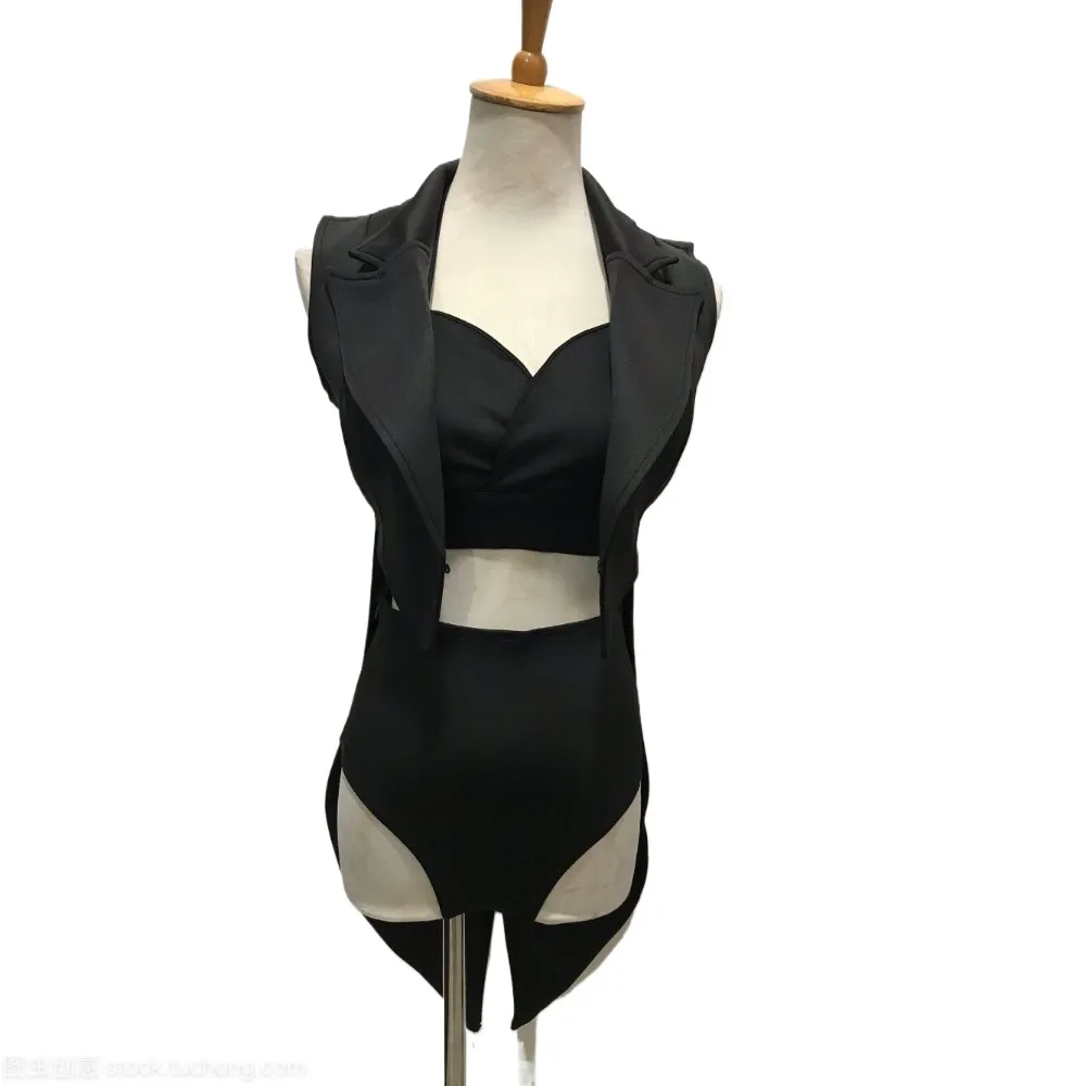 Female Dancer Singer Jazz Team Set Black Bra Shorts Tailcoat Outfit Sexy DJ Women Singer Dancer Stage Wear Nightclub Bar Costume
Female Dancer Singer Jazz Team Set Black Bra Shorts Tailcoat Outfit Sexy DJ Women Singer Dancer Stage Wear Nightclub Bar Costume