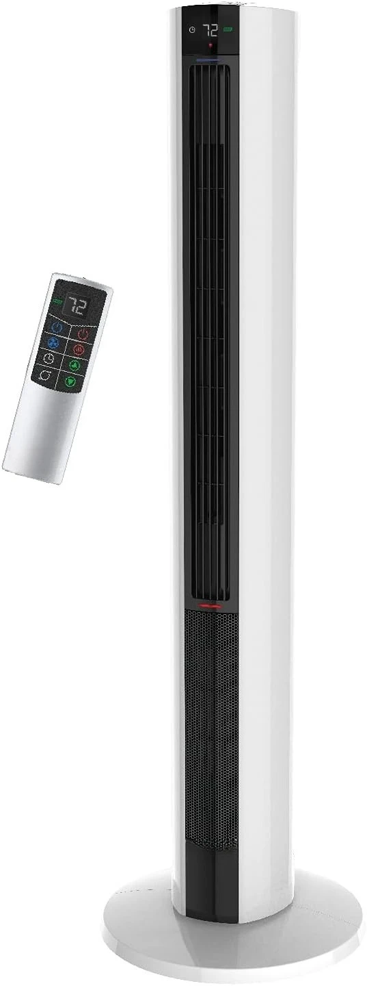 Oscillating All Season Tower Fan and Space Heater in One for Home with Adjustable Thermostat
Oscillating All Season Tower Fan and Space Heater in One for Home with Adjustable Thermostat
