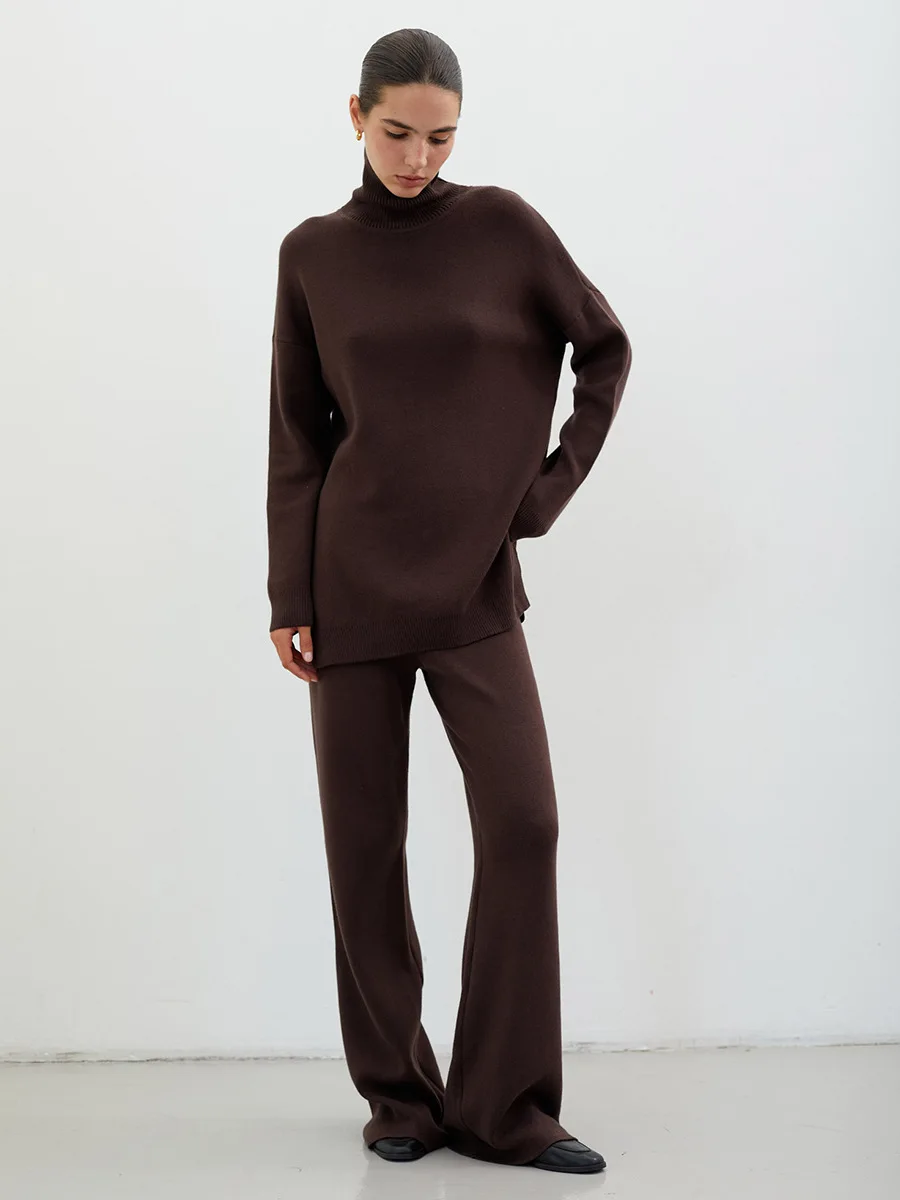 Blubelle Women's New Autumn Winter Turtleneck Knit Sweater Wide Leg Knit Pants Set Soft Loose High Waist Fashion Pullover Sets
Blubelle Women's New Autumn Winter Turtleneck Knit Sweater Wide Leg Knit Pants Set Soft Loose High Waist Fashion Pullover Sets